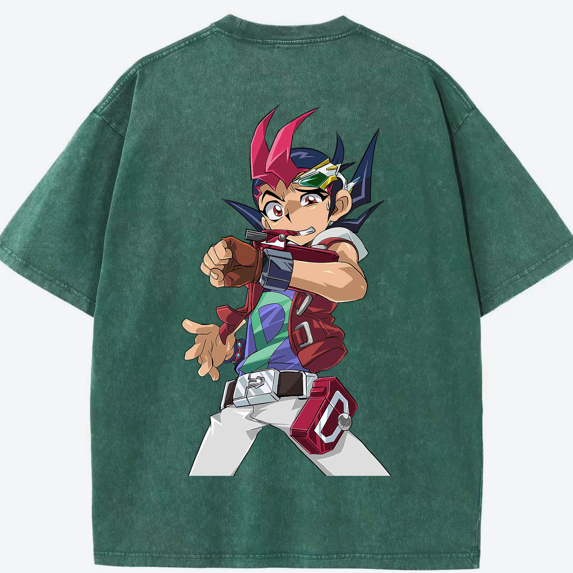 （画像用） 遊☆戯☆王 Yu-Gi-Oh! 綿100% ヴィンテージ風 半袖Tシャツ（背面プリント）